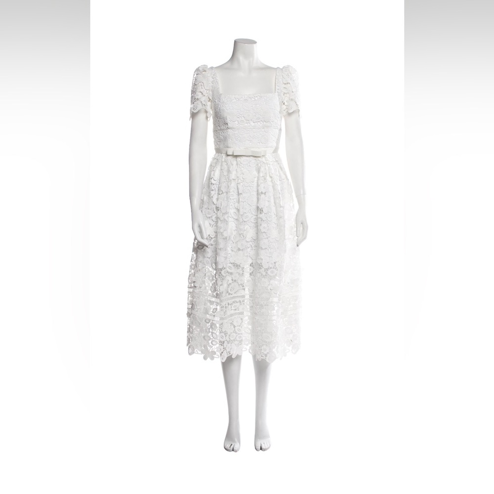 Self-Portrait | Dresses | Selfportrait Lace Midi Dress | Poshmark